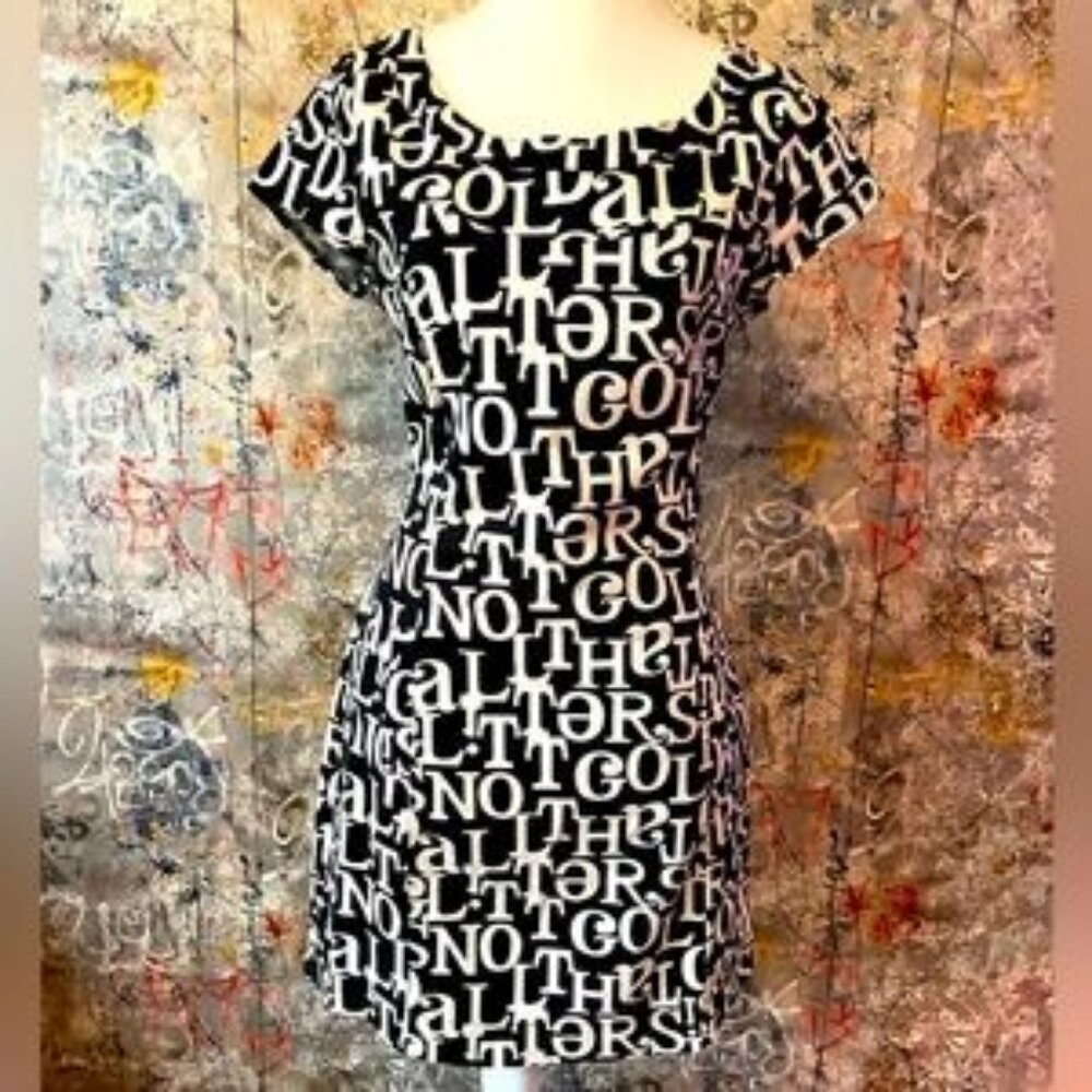 H&M Black & White Alphabet Letter Dress.